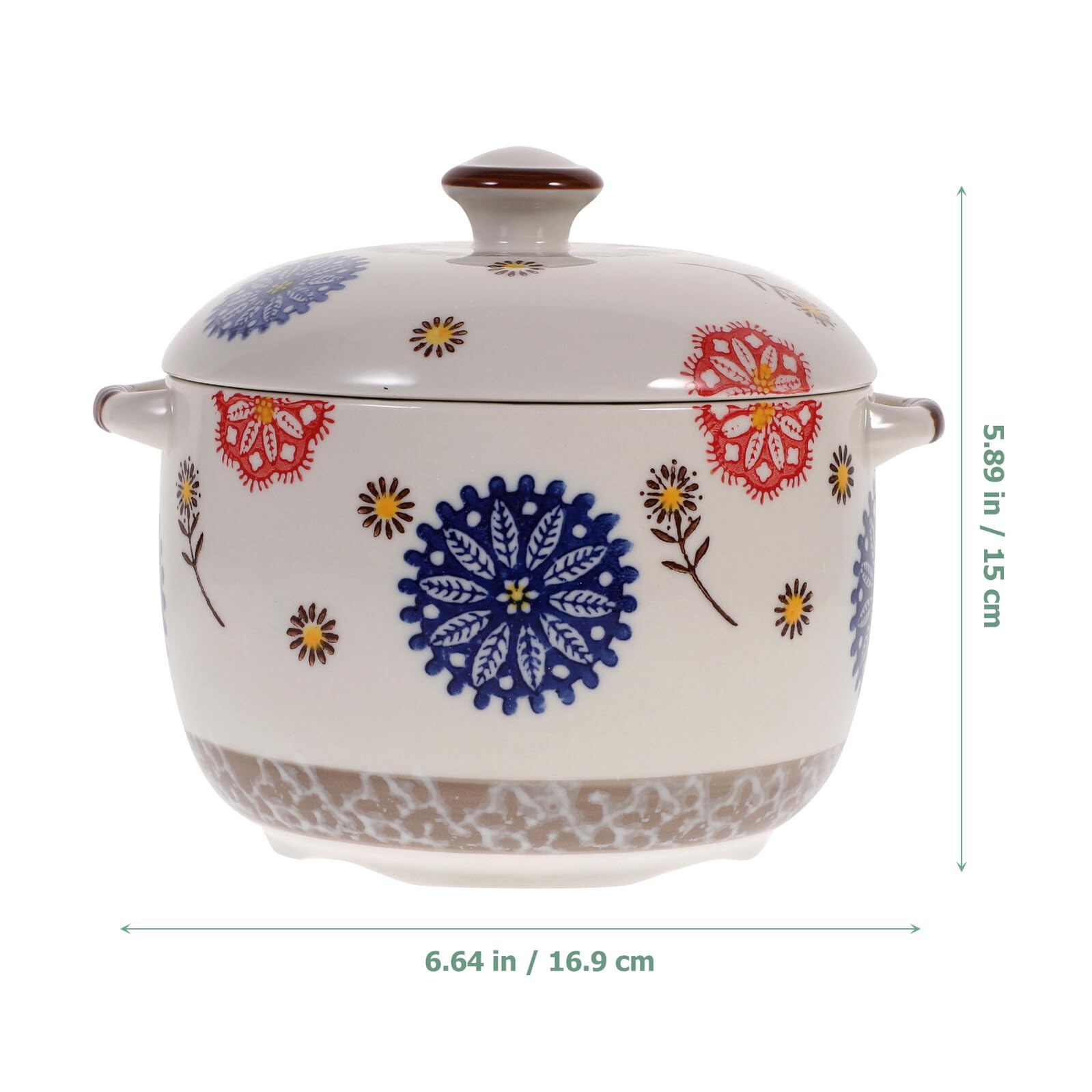 Bol à Ragoût en Céramique Japonaise 1000ml avec Couvercle Design sans Bavures, pour Décoration de Festival et Usage Quotidien Pratique