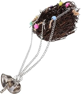 BCOATH Ninho De Pássaro De Vime Natural Brinquedos Decorativos Para Gaiola De Pássaros Para Pássaros Brinquedos De Pássaros Grandes Ninho De Pássaros Naturais Acessórios Para Pássaros