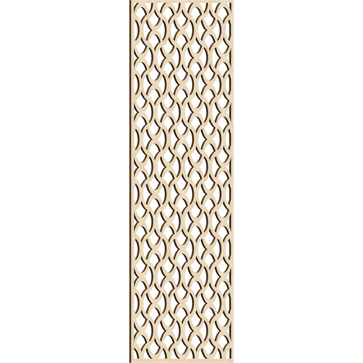 27 3/8"W x 69 3/8"H x 3/8"T Resort Decorative Fretwork Wood Wall Panels, Birch