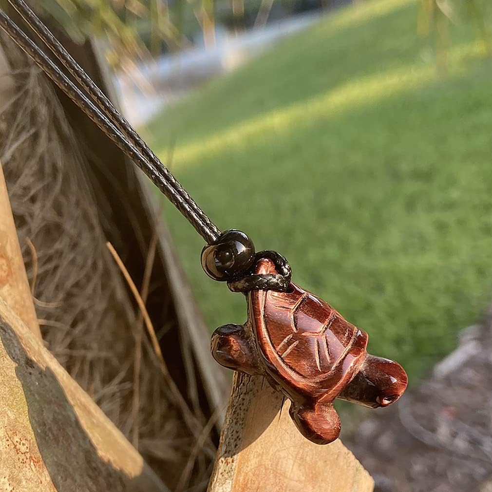 Magic Human Turtle Necklace - Sea Turtle Gifts for Women and - Crystals and Healing Stones - Lucky Amulets - Natural Gemstone Necklace - Small Good Luck Charms - Image 6