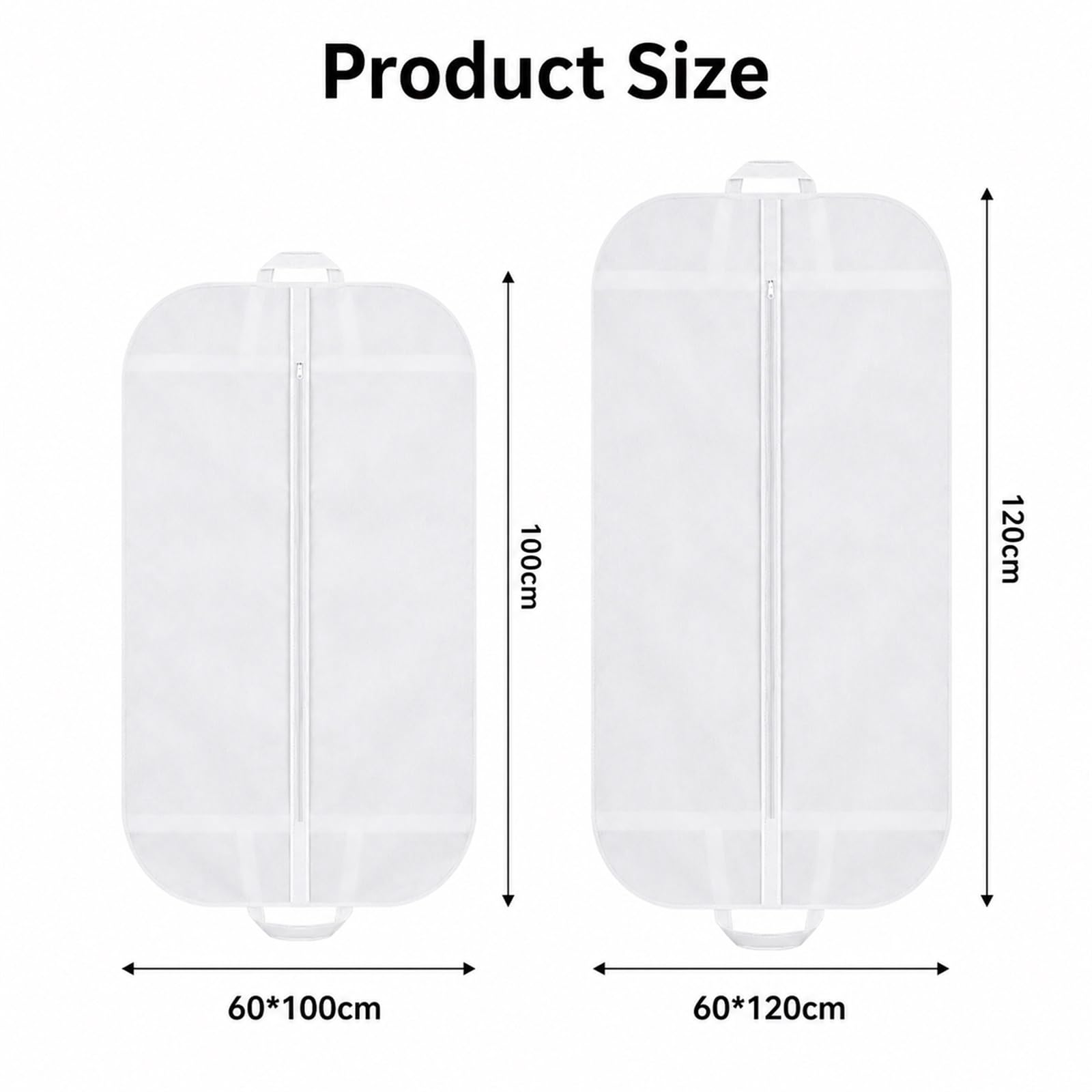 Fundas Ropa Antipolvo para Trajes Transpirable Bolsas de Ropa Fundas con Cremallera Funda Ropa Plegable Antipolvo Transpirables para Colgar Trajes,Vestidos,Abrigos,Camisas