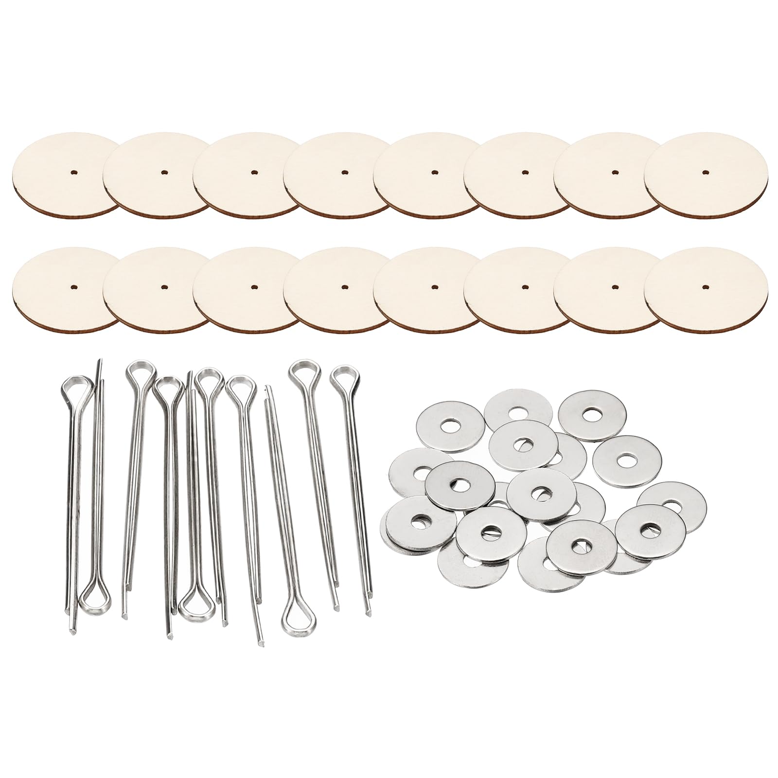 PATIKIL 45mm Doll Joints, 8 Set Removable Cotter Pin Joints Connector and Fiberboard Tray for Bear Limbs Making Head DIY Crafts Accessories
