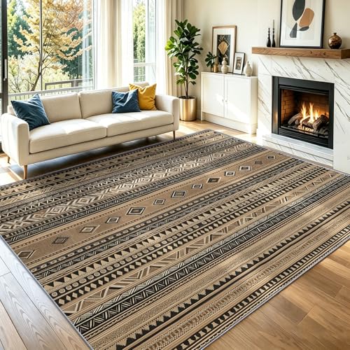 Tapis de jeu doux 60x90 cm rustique ethnique lavable en machine - 2