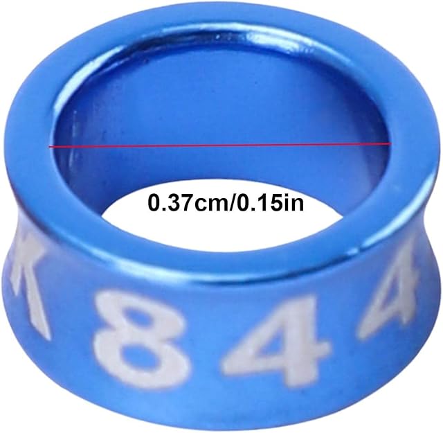 Foto 2 de 7 de RQSMYLR Anillo de Pies Cerrado Anillo para Pájaros para Loros Canarios Pies Paloma Aleación de Aluminio 50pcs