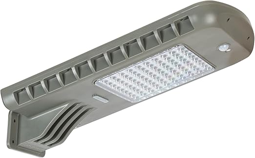 Gama Sonic 2800 Lumens Outdoor Solar Light with PIR Motion Sensor with Timer, Bright White Area Light, Heavy Duty Construction, Security Area Light for Commercial, Off-Grid, Industrial (301iST60822)