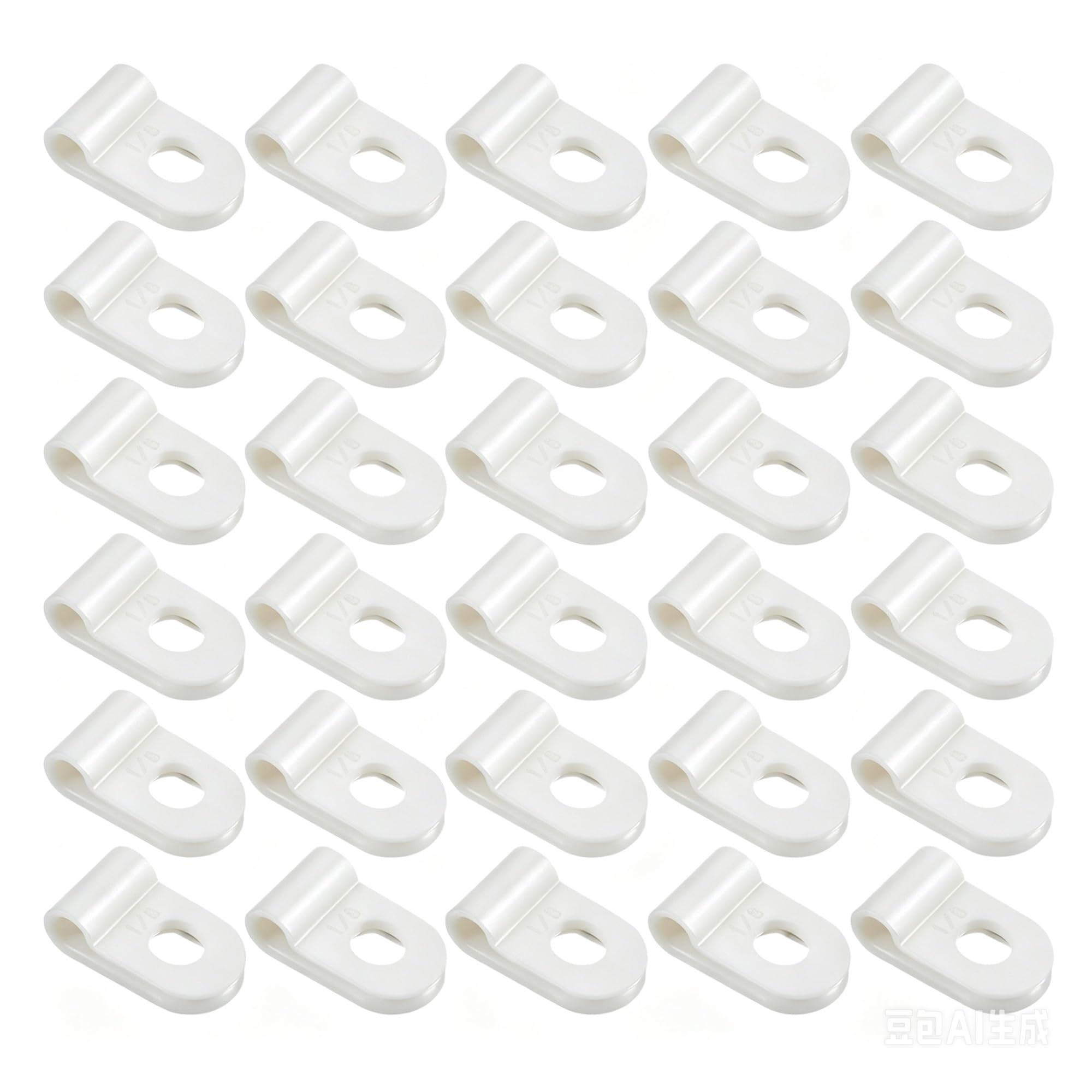 Dpnentv Cable Dia 15.8 White 30Pcs Multi Size Cable Clamp Organizer Cord Fixing Clips(Cable Dia 15.8 White)
