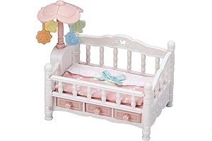 Enchanting Calico Critters Crib with Mobile: An Interactive Dollhouse Essential