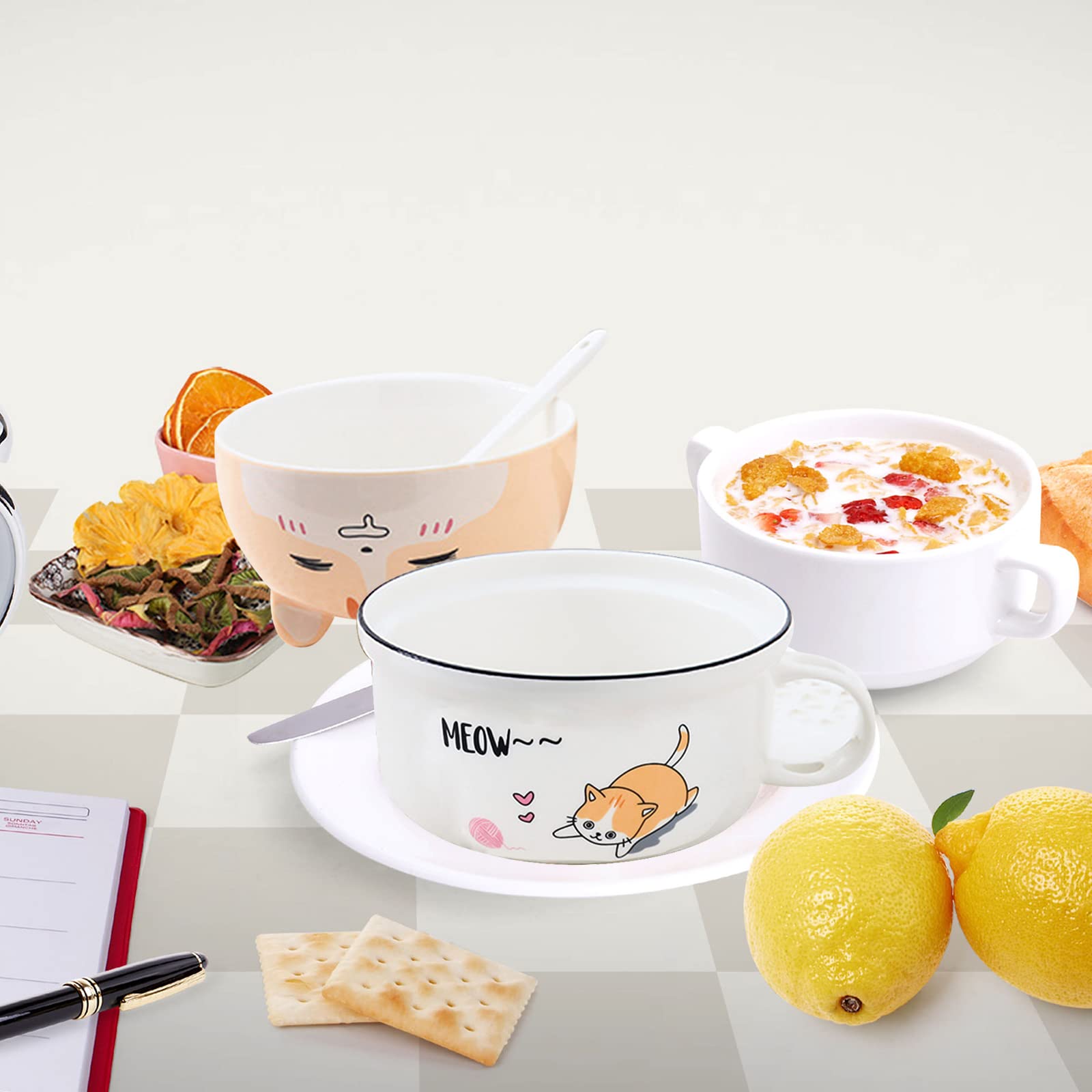 Set Cuisson Nouilles Instantanées Set Bols Ramen Micro-ondes - 2 Bols Avec Couvercles Et Baguettes - Cuisson Rapide Nouilles - Noir Accessoire Cuisine étudiant