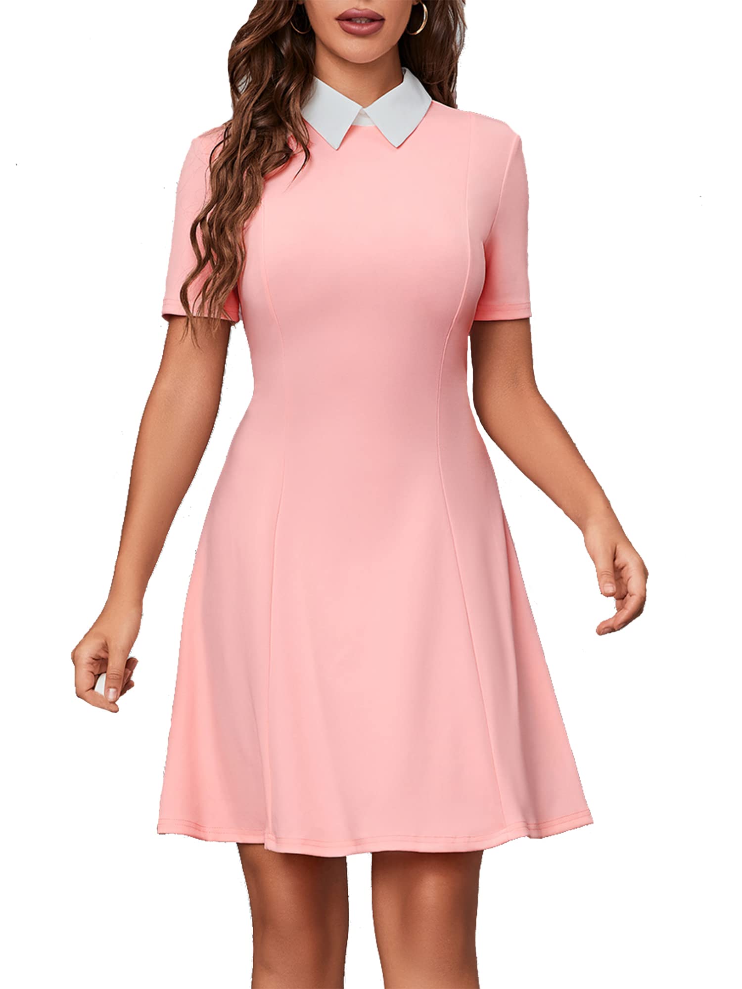 open lace back dress Princess Peach Argyle Short Sleeve Evil Mini Skater Dress