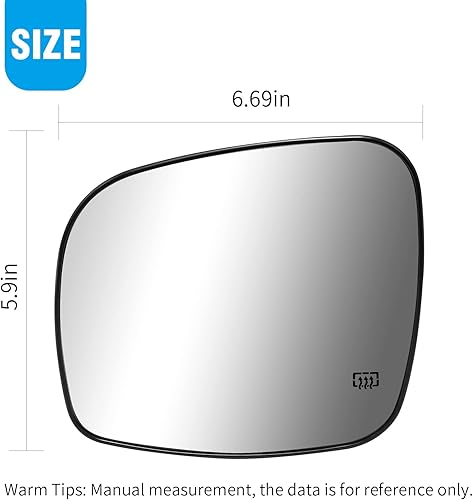 Miniatura 3 de Espejo lateral del conductor 68026177AB 33241 CH1324107 repuesto para Chrysler Town & Country Dodge Grand Caravan RAM CV (izquierdo)