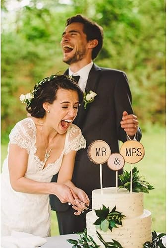 Miniatura 6 de 3 piezas de decoración de pastel de boda de alta calidad, decoración rústica de boda, decoración de pastel de boda con corteza para boda,