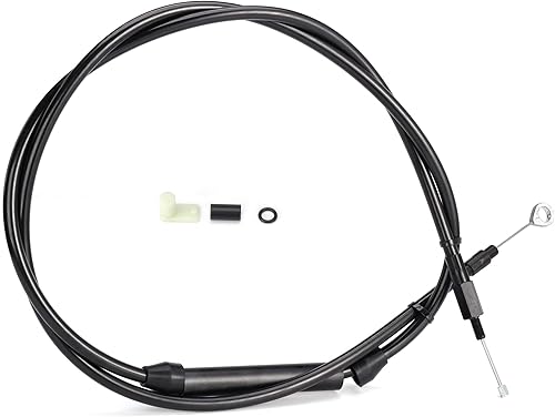 Vinilo negro + cable de embrague de longitud extendida de 10 pulgadas mejorado para Harley Twin Cam Evolution 1987-2006 transmisión de 5