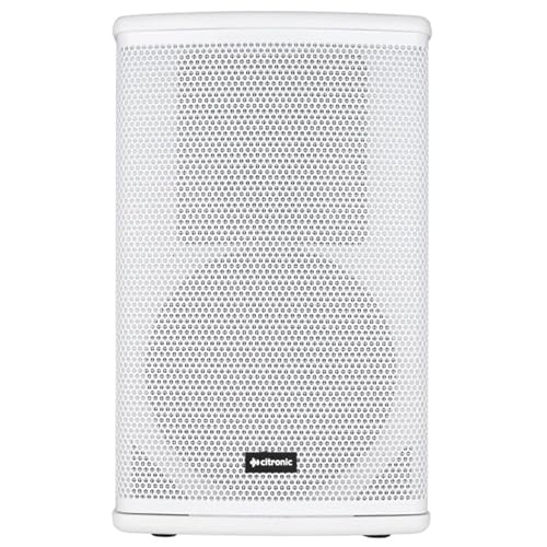 Citronic | CUBA 6" Active PA Speaker with Bluetooth & DSP | 100W RMS / 200W Max Powered Cabinet for Live Sound, DJ, Parties & Presentations | Compact, Durable, Full‑Range Audio | White 6.5" Driver