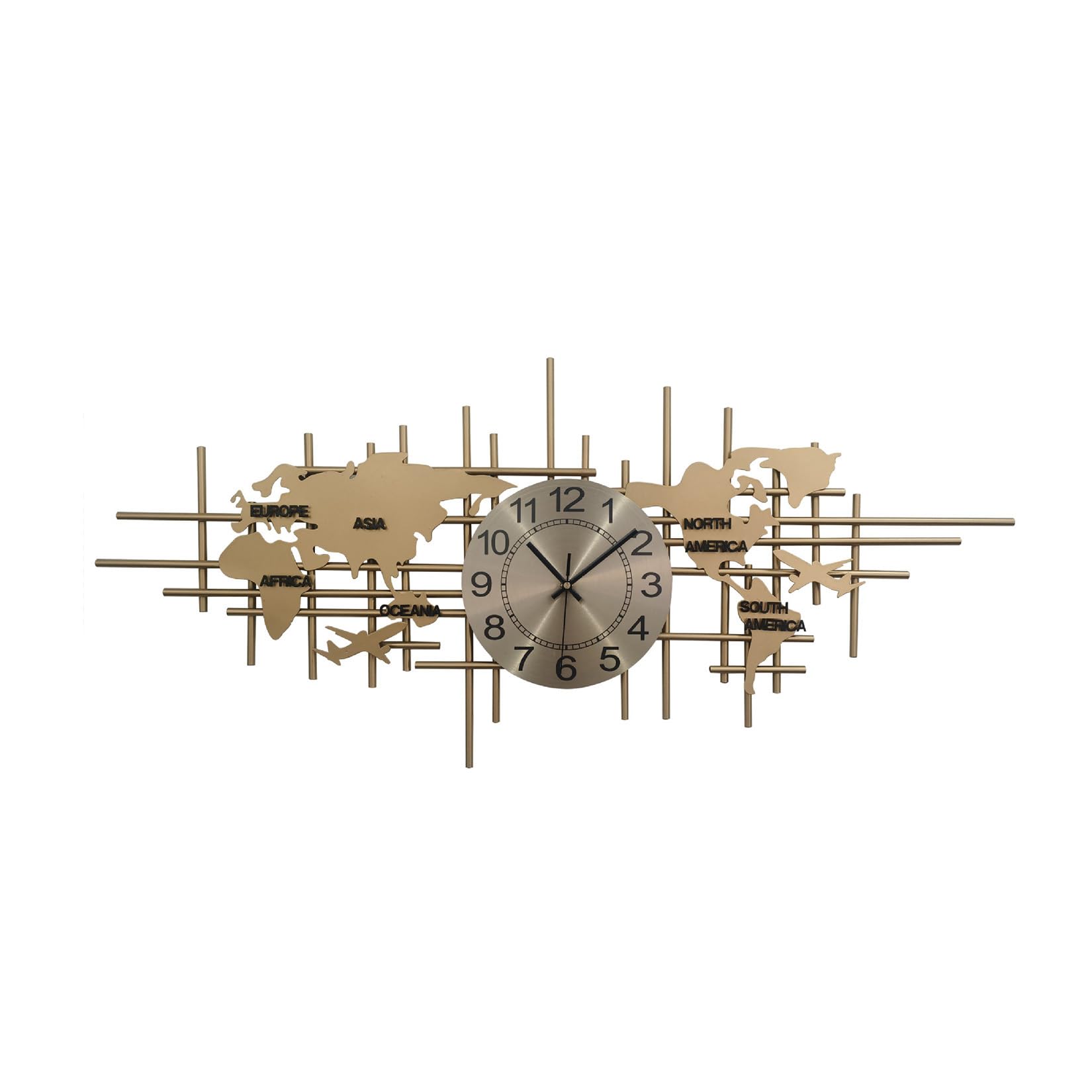 Horloge murale silencieuse métal design moderne grande décoration murale salon cuisine