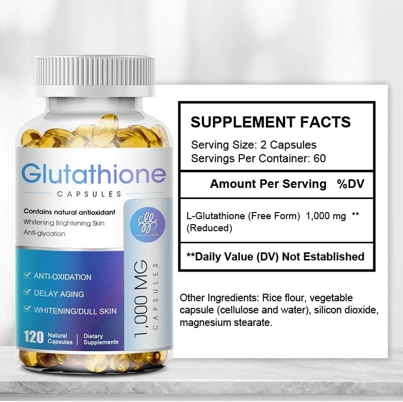 Miniatura 3 de fanFentac 60 cápsulas de glutatión cápsulas suplemento 1,000mg por porción