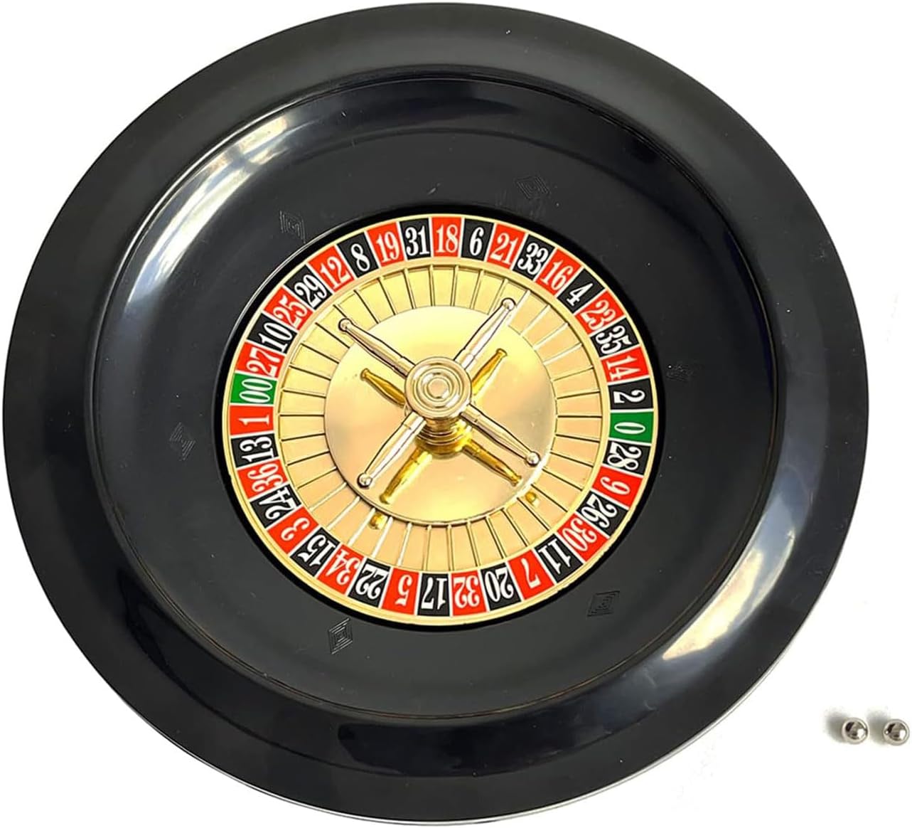 GeRRiT Roulette Sets 10 Inches Plastic Russian Roulette Macau Roulette 37 Number Single 0 Turntable Gaming Props Perfect for Family Game Night Party Games, Plastic/Black