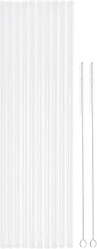 Silicone Replacement Straws,10 Silicone Straws with 2 Brushes
