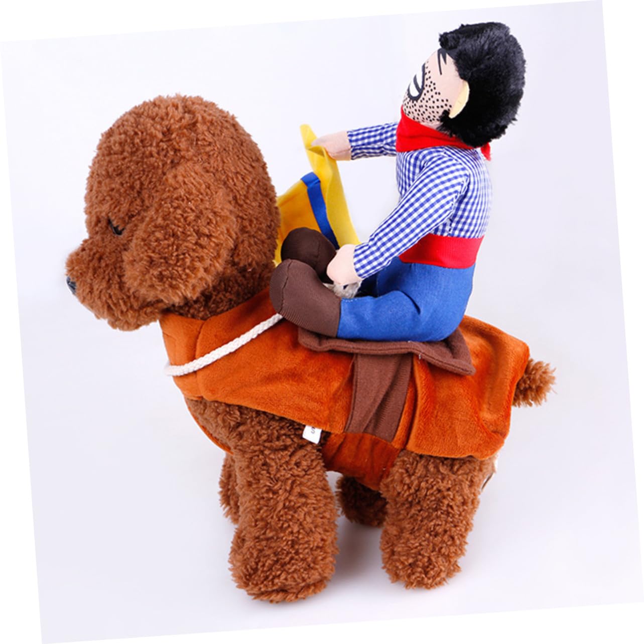 VICASKY 2 Pezzi Costume per Animali da Compagnia Cowboy in Denim Traspirante da Adatto per Cani come Pug Maltese Bulldog Francese e Corgi per Feste Halloween e Servizi