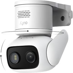 eufy Wired Cam C31, 360° Coverage with Pan and Tilt, Indoor and Outdoor, Dual Antenna, Color Night Vision, Local Storage, No Monthly Fee, AI Human/Vehicle/Pet/Cry Detection, 24/7 Continuous Recording