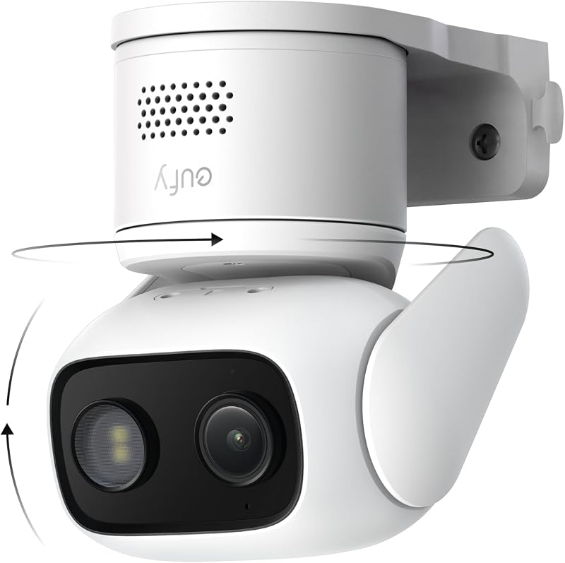 Cámara interior/exterior C31, visión nocturna en color sin focos | IP66, giro e inclinación de 360°, seguimiento automático, detección de humanos/vehículos/mascotas/llanto por IA, grabación 24 horas al día, 7 días a la semana, antenas externas duales, sin suscripción
