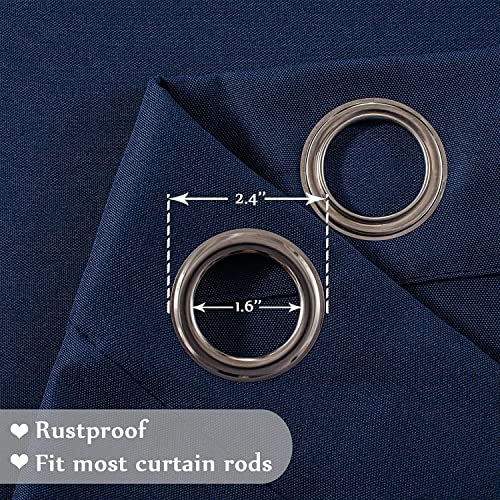 (2 Panels) Voday Weather-Resistant Outdoor Indoor Home Curtains, Privacy Protected Grommet Top 54X95 Inch Noise Reducing Outside Curtains, Window Treatment Curtain Panels For Pavilion Porch Yard Cabin #TOP3