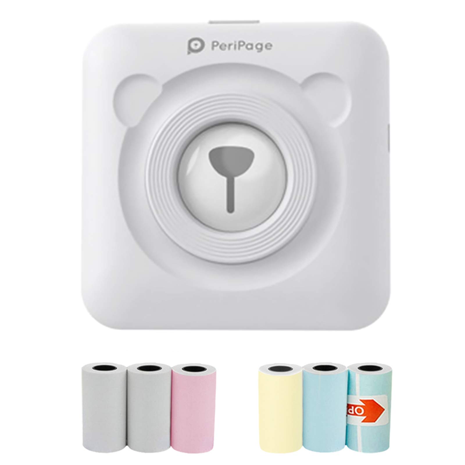 Picture Memo Receipt Photo Printer for Cell-Phone, Portable Mini Wireless Thermal Label Printer, Ink