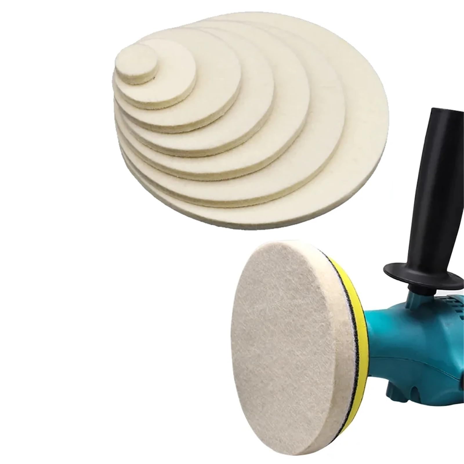 10 Stück Wollfilz Polierpad Rad 2-7 Zoll for M10
