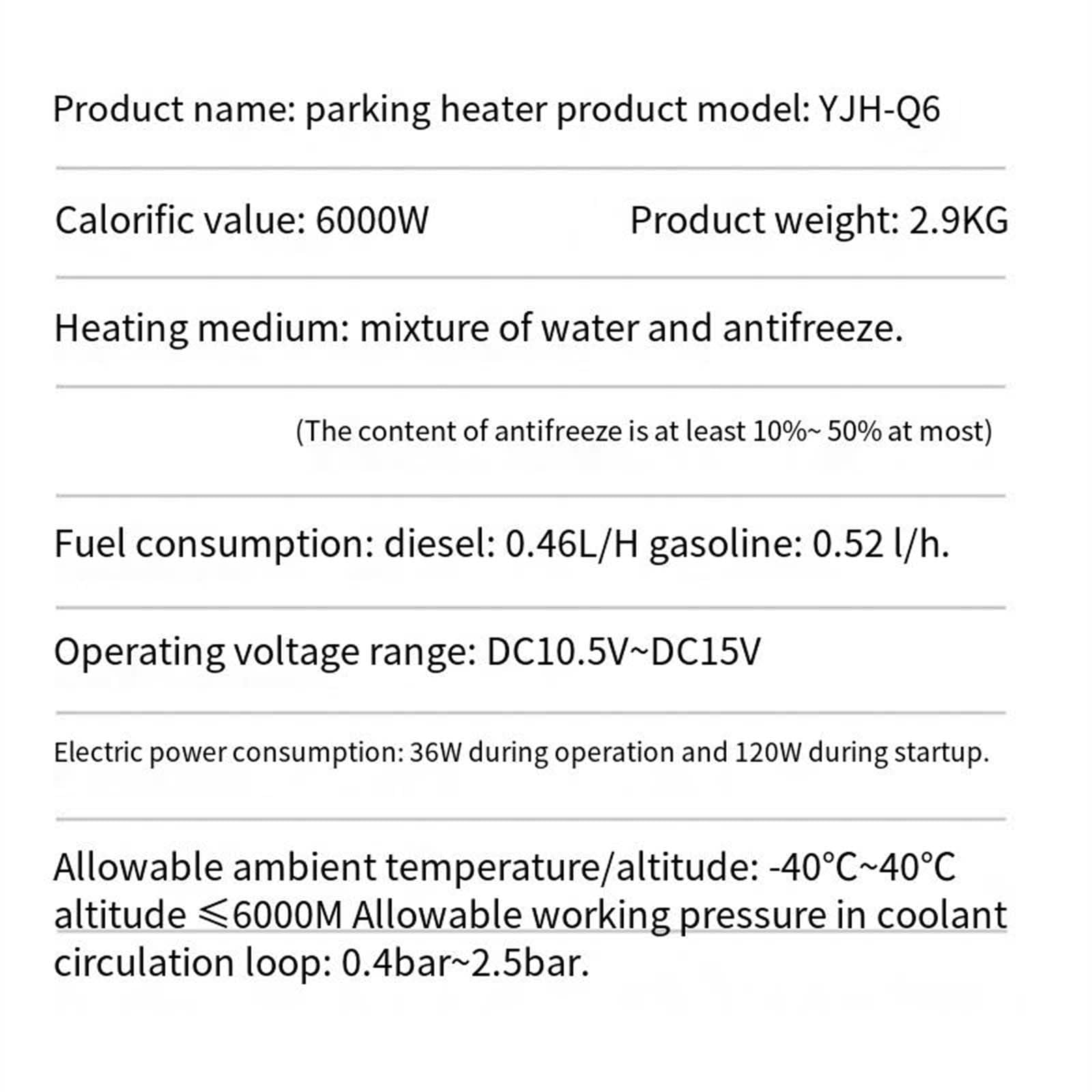 FJAUOQ Preriscaldatore del Motore 5kw Auto Riscaldatore Aria Riscaldatore Diesel Motore Preriscaldatore Camion Diesel Preriscaldamento Macchina for Il Riscaldamento dell'Acqua