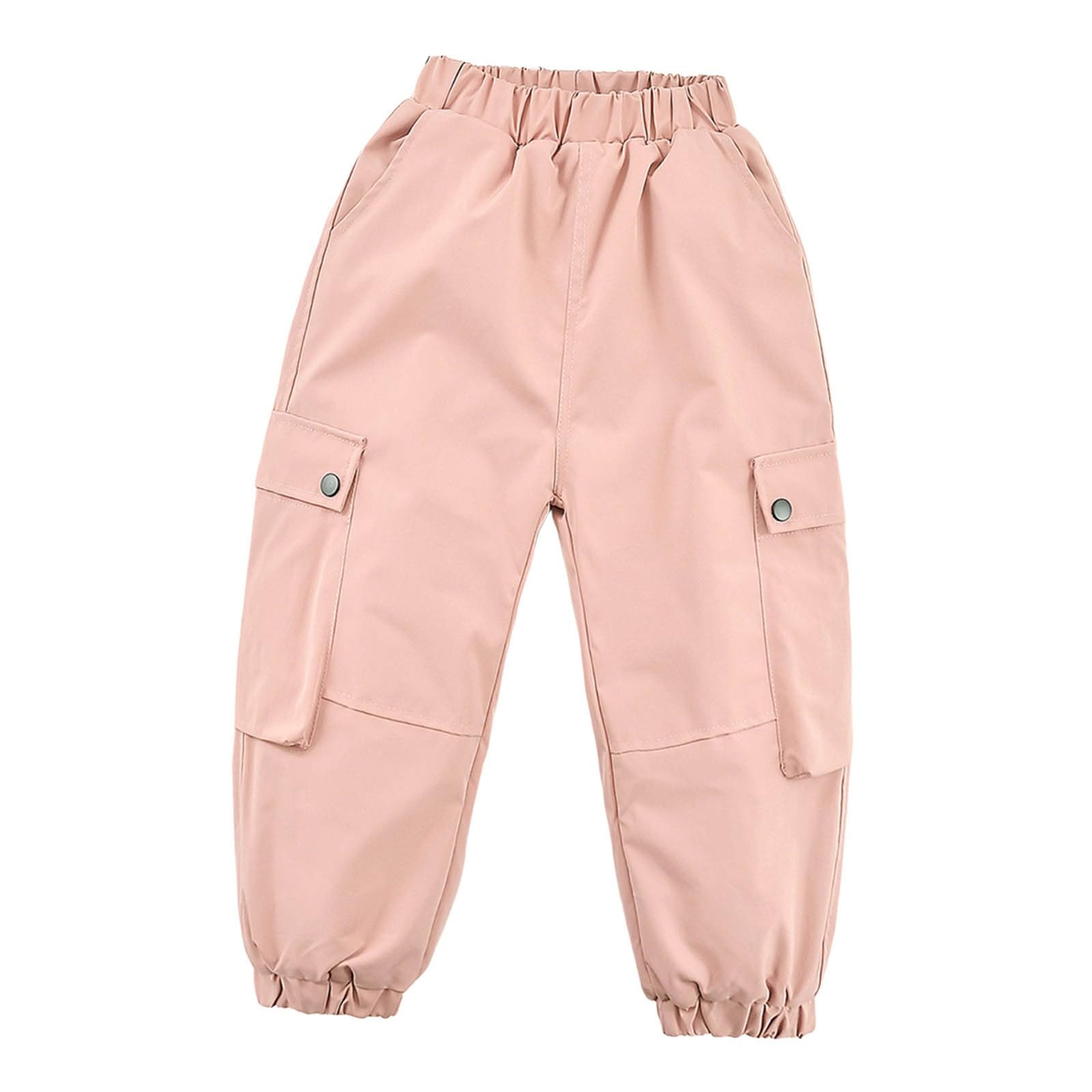 Generisch Pantalon de randonnée d'hiver doublé en polaire pour fille - Pantalon cargo - Sports de plein air - Coupe-vent - Imperméable - Pour enfants et jeunes