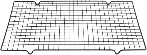 Miniatura 9 de Rejilla de enfriamiento para hornear, rejilla de acero inoxidable de 10 x 16 pulgadas, estante para galletas, multiuso, se adapta a media bandeja de