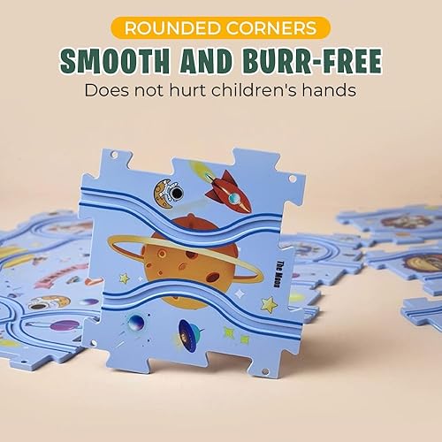 Miniatura 4 de Carrito eléctrico de ensamblaje de bricolaje, juego de rompecabezas educativo para niños, juego de carreras de autos de pista de juguete, vehículo