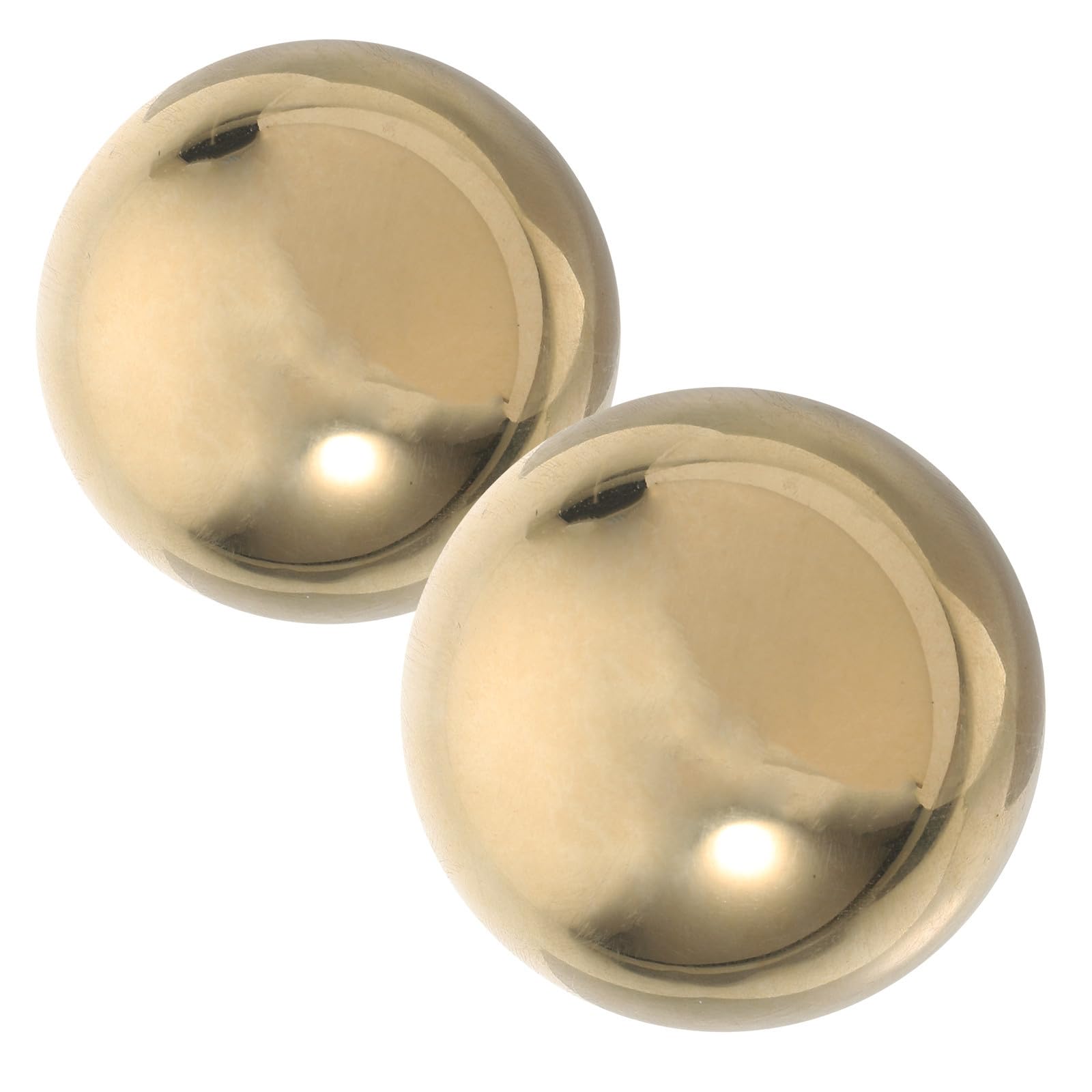 2 Piezas Bolas Chinas para Ejercicios de Mano, Bolas de Latón Doradas de 40mm, Esfera Decorativa de Espejo, para Gimnasio y Mesa