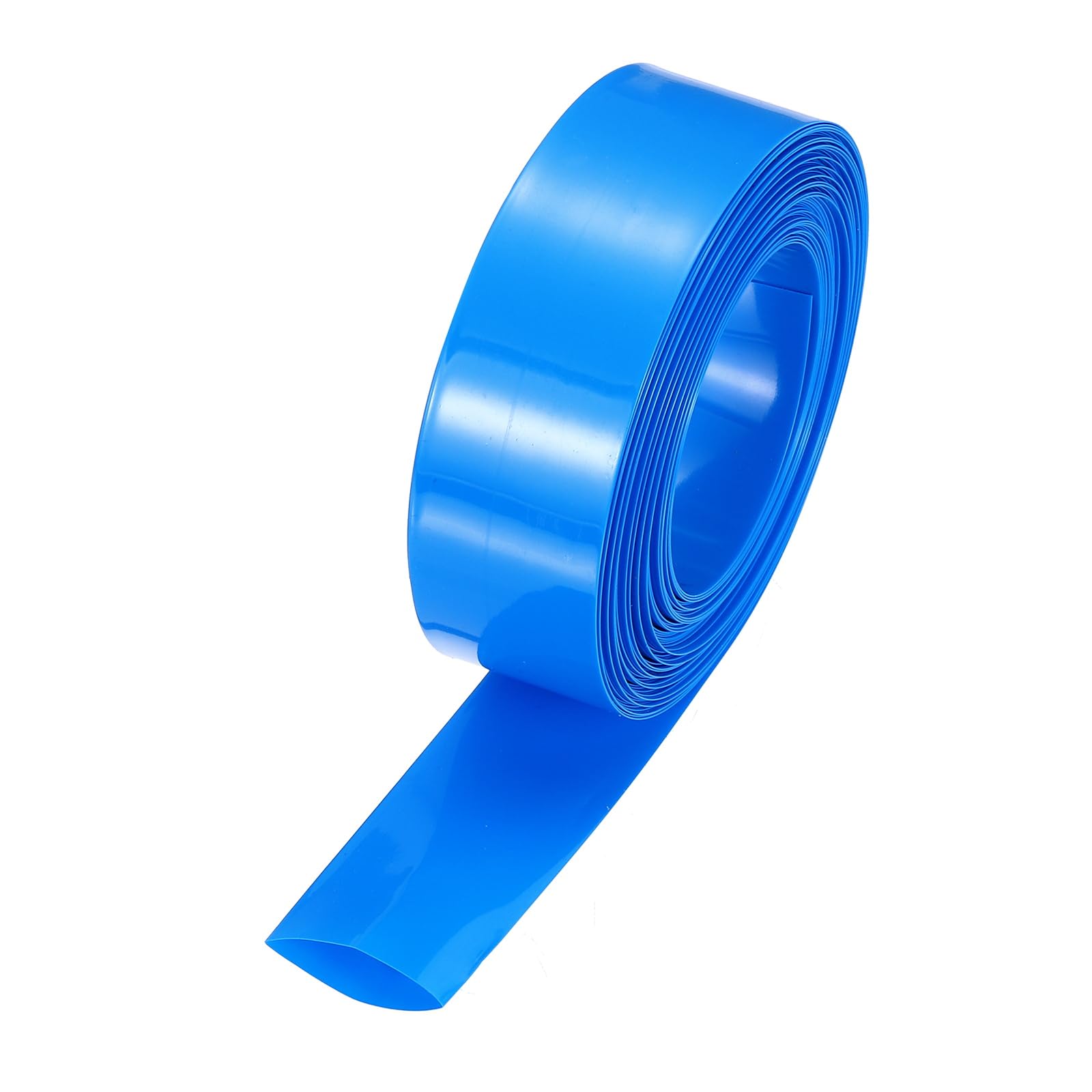MECCANIXITY Battery Wrap PVC Heat Shrink Tubing 14mm Dia 23mm Flat 33 Feet(10meters) Blue Good Insulation for Battery Pack