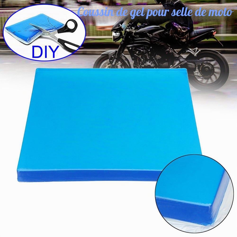 Coussin de Siège de Moto Confortable en Gel Absorbant Chocs Accessoires de Siège de Moto Coussin de Chaise pour Maison, Voiture, Fauteuil Roulant, Bureau, Cruisère, Selles de Tourisme