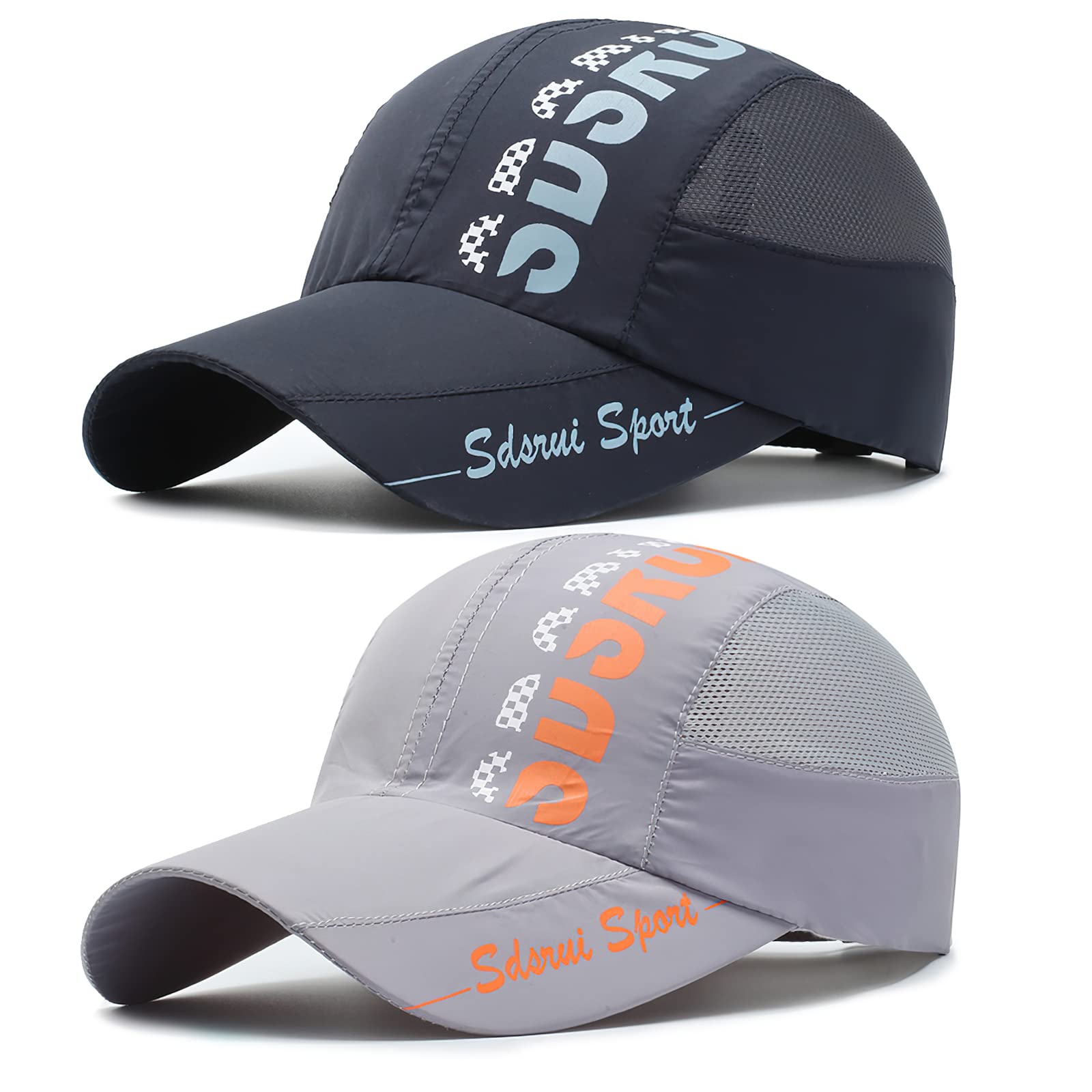 AYPOW Gorra de Béisbol para Hombre Mujeres, Paquete de 2 Malla Transpirable de Verano Gorras de Sol de Béisbol, Gorra de Béisbol de Secado Rápido Hombres Mujeres