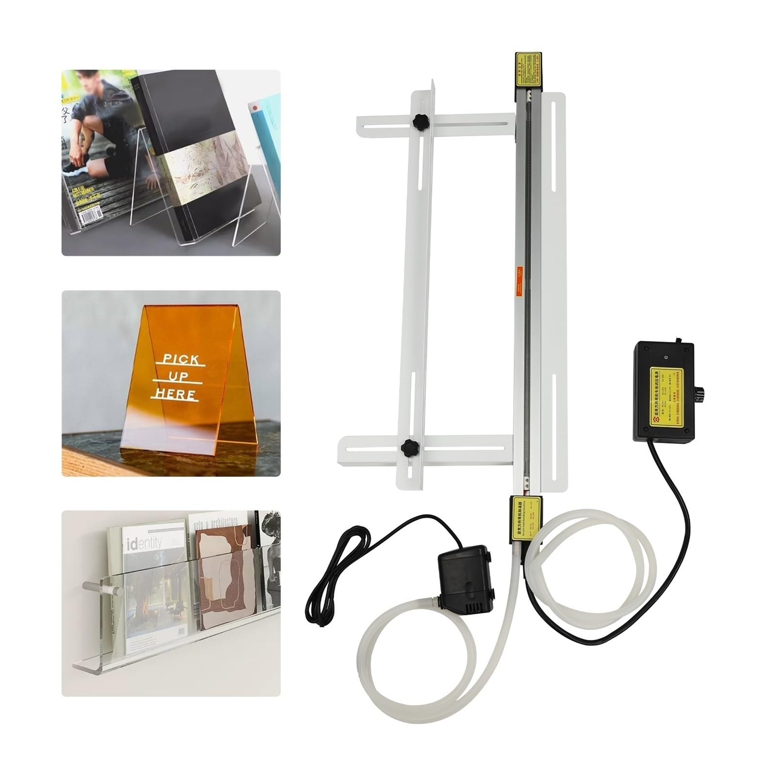 Máquina dobladora de calor de acrílico de aleación de aluminio y PVC acrílico con soporte ajustable para materiales termorretráctiles para hacer carteles (sin soporte, 80 mm)