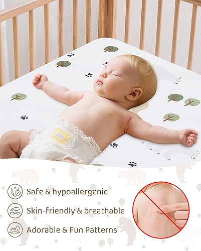 Miniatura 5 de Colchón Pack and Play, 38 x 26 pulgadas, suave, transpirable, portátil, impermeable y lavable, se adapta perfectamente a Pack n Play