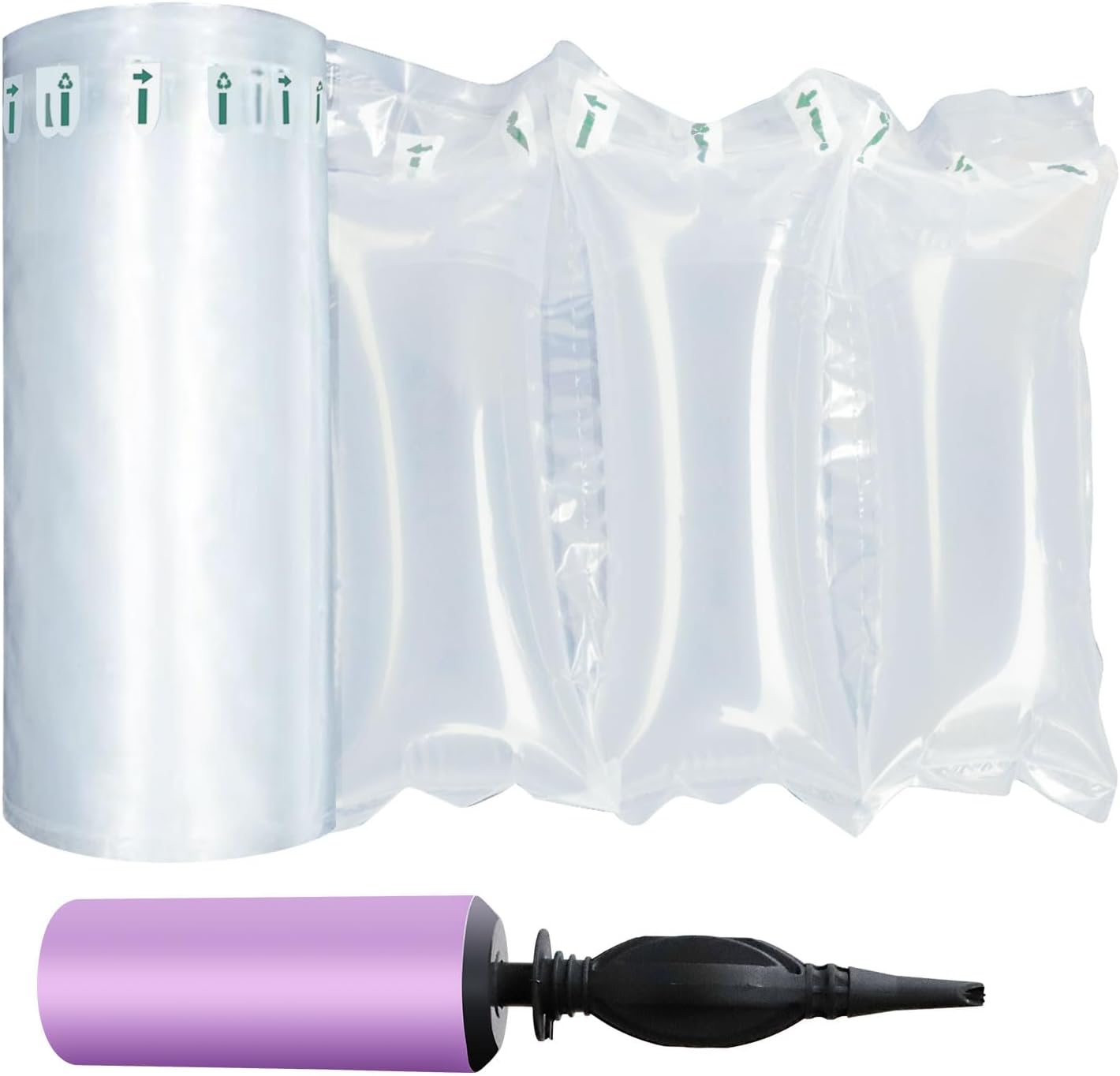 400 Count Air Pillows for Shipping with Pump - Inflatable Air Pillow Packaging for Boxes, 3.54" x 7.87" Shipping Supplies, Packing Materials Alternative to Bubble Wrap/Packing Peanuts