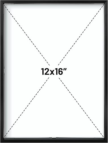 Vista 97 de Frametory, Marco de fotos flotante de 16 x 20 pulgadas, marco de fotos de metal, cristal real, para montaje en pared o mesa (negro, paquete de 2)