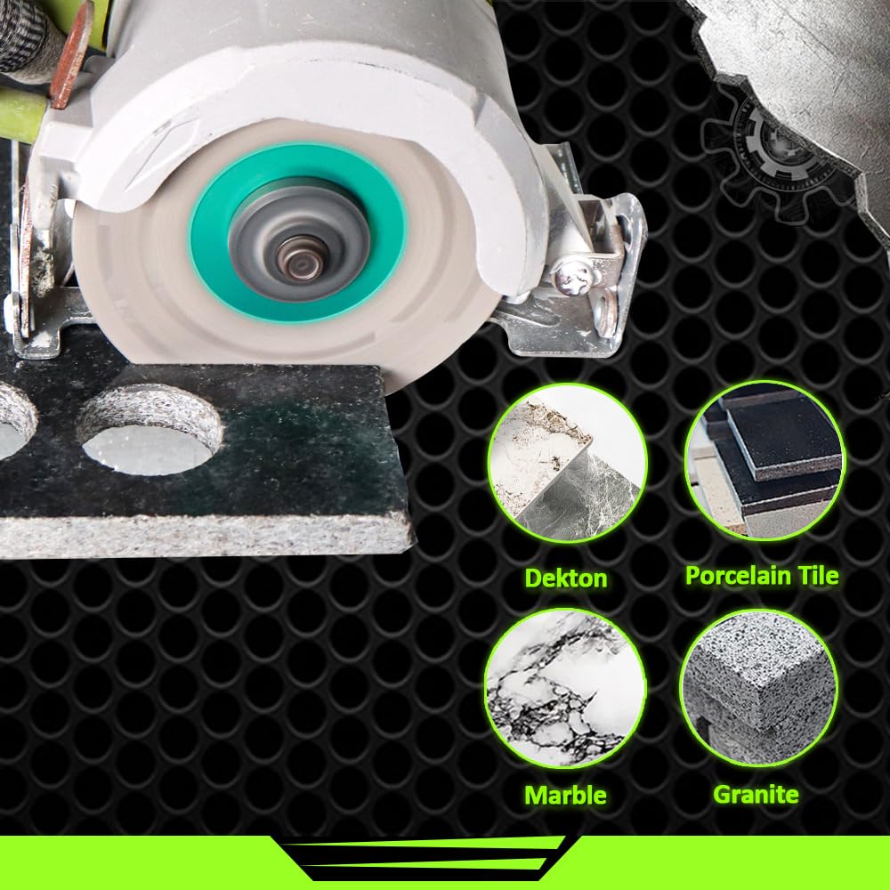 Rock Slab Grinding Disc - 7inch Glass Cutting Discs 3pcs, Granite Cutting Blade, Diamond Grinder Wheel Cutting Blade for Rock Slab, Stone, Tile, Marble, Granite, Glass Diamond Saw Blades