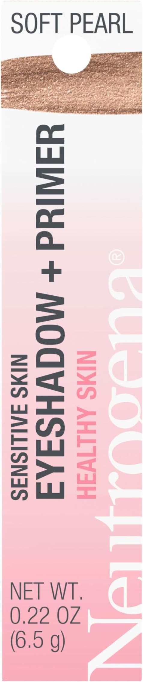 Sensitive Skin Eyeshadow + Primer, a Longwearing, 2-in-1 Metallic Eyeshadow for Sensitive Skin with Pro-Vitamin B5, Lightweight Cream-to-Powder Formula, Soft Pearl, 0.22 oz