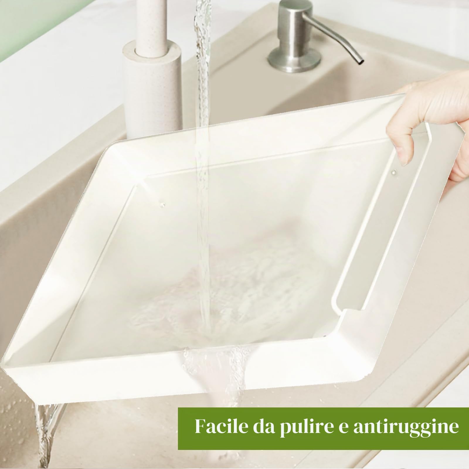 PUWOWYE Cassetto Estraibile per Cucina e Soggiorno, Telescopico (25 cm L x 43 cm P x 7 cm H), Non è Necessario Forare, Bianco