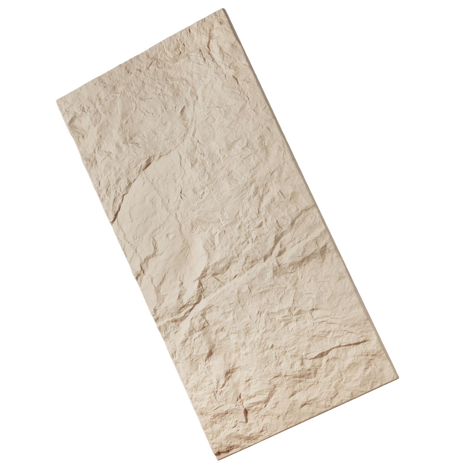 VEVOR 3D-Wandpaneele, 4er-Set 120x60 cm PU-Naturstein-Imitat-Wandverkleidung, Wanddeko, 2,97 m² Deckkraft, Inneneinrichtung für Decke, Schlafzimmer, Wohn- und Spielzimmer, Steingelb