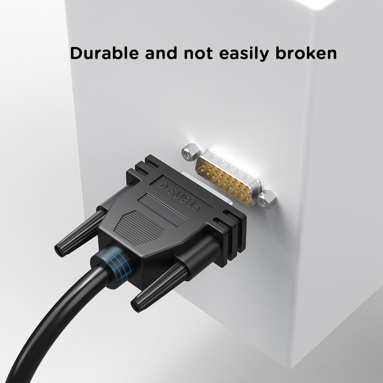 DB26/HDB26 Male to Male Cable 5FT Double Shielded, DB26 Extension Cable 5', 3 Rows D-SUB 26 pin Male Wire 26 Cores All Connected Black