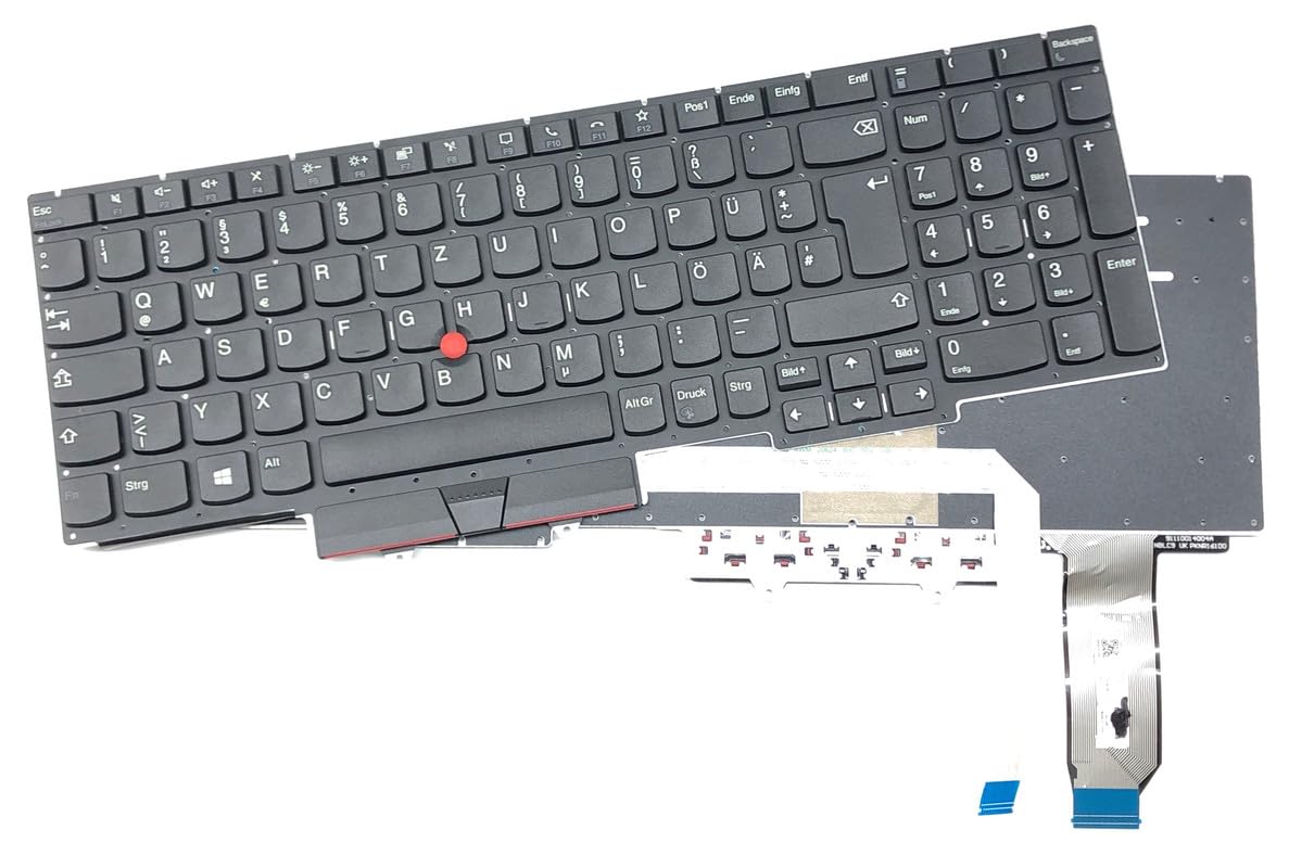 Tedesca - Tastiera nera compatibile con Lenovo ThinkPad E15 Gen 2 20T8000AGE
