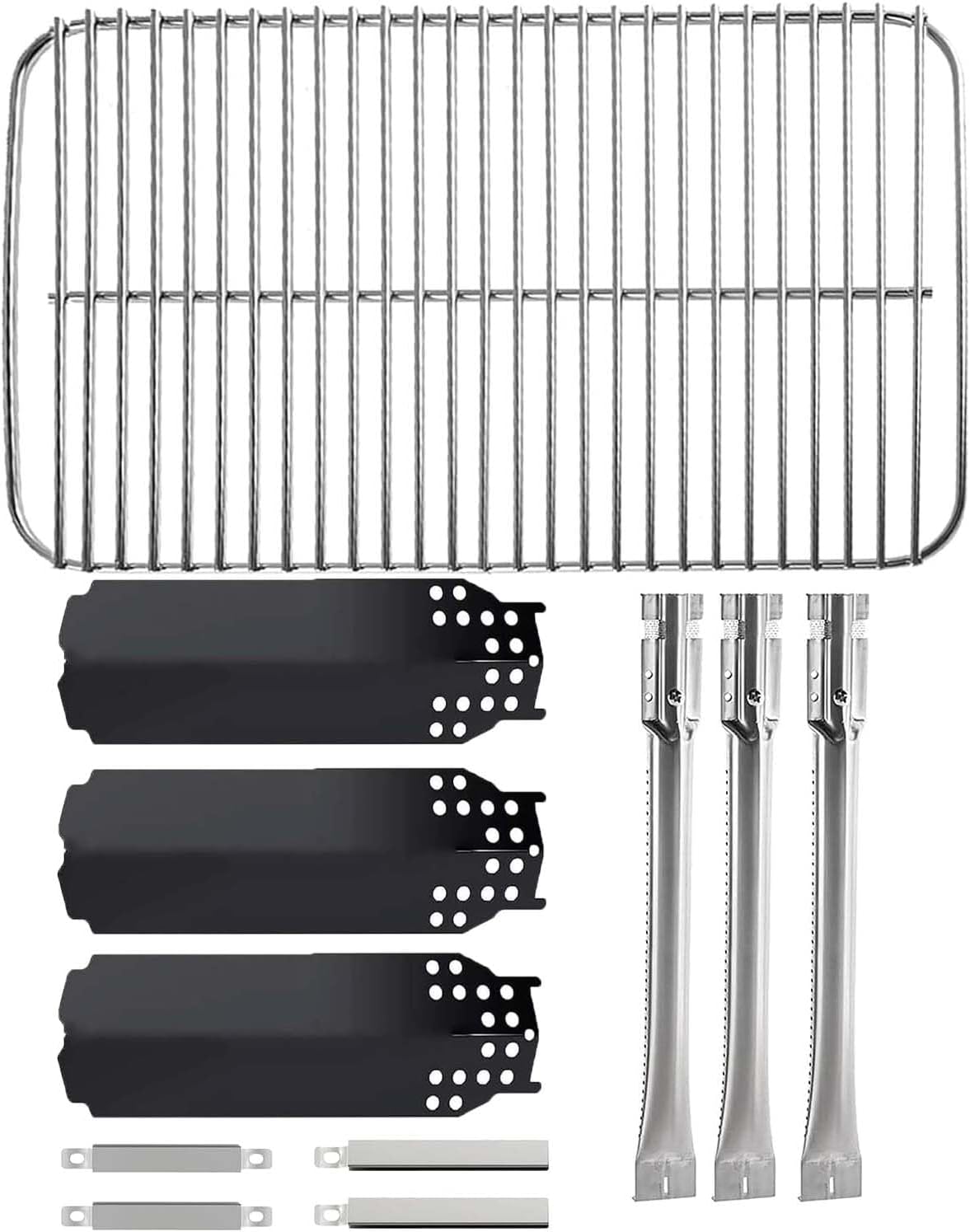 LS'BABQ Grill Replacement Parts for Char-Broil Classic 360 3-Burner 463742418 463773717 G320-0200-W1 G215-0203-W1 Cooking Grate Heat Tent Grill Burner and Adjustable Crossover Tube Repair Kit