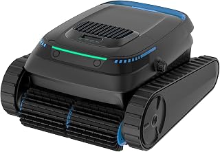AIRROBO Cordless Robotic Pool Cleaner: 5000 GPH Zigzag Nav for Inground/Above Ground Pools - Floor, Wall & Waterline