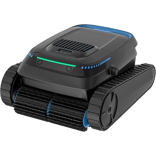 AIRROBO Cordless Robotic Pool Cleaner for Inground & Above Ground Pools, Smart Zigzag Navigation, Floor, Wall & Waterline Cleaning, 5000 GPH