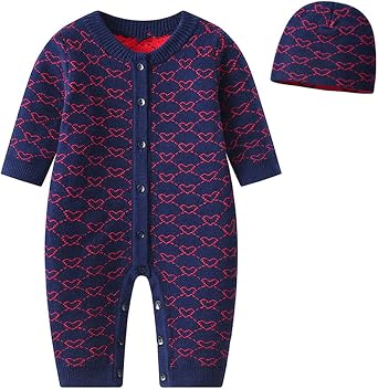 Vivobiniya toddler boy knit romper baby girl Jumpsuit kids long sleeve sweater clothes 3-24m