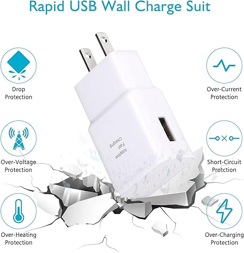 Miniatura 3 de Cargador rápido Samsung, cargador de teléfono Android tipo C con cable de carga rápida tipo C de 6.6 pies para Samsung Galaxy